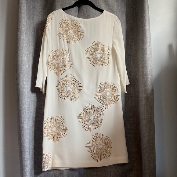 Trina Turk Glitterati gold Embellished Dress Size 2 - Picture 4 of 7